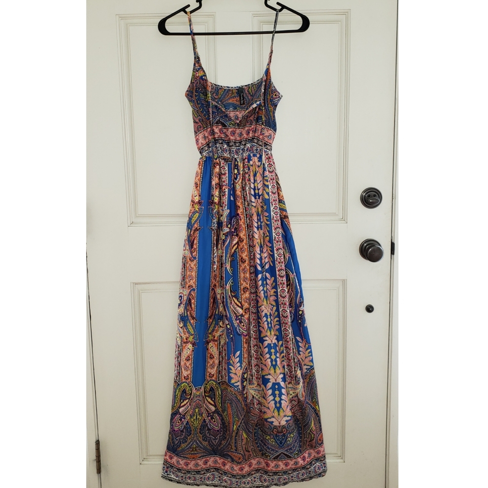 Colorful paisley maxi dress
